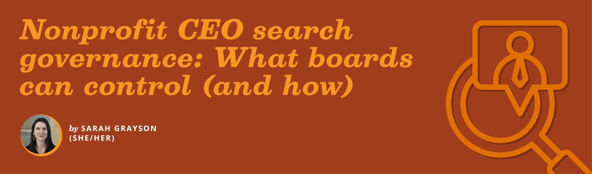 Blog header featuring an illustration of a magnifying glass highlighting a person icon.