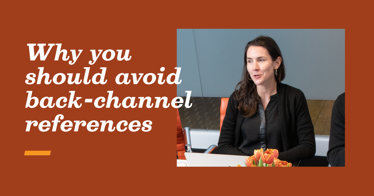 On-Ramps | Back-channel references: Why to avoid them, and what to